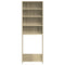 Wasmachinekast 64x24x190 cm bewerkt hout en sonoma eikenkleurig