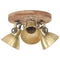 Plafondlamp industrieel 25 W E27 42x27 cm messingkleurig