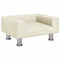 Kinderbank 50x40x26,5 cm fluweel crmekleurig