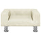 Kinderbank 50x40x26,5 cm fluweel crmekleurig