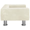 Kinderbank 50x40x26,5 cm fluweel crmekleurig