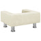 Kinderbank 50x40x26,5 cm fluweel crmekleurig