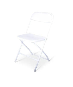 Klapstoel kunststof Cannes wit frame - witte zitting