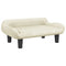 Kinderbank 70x40x24 cm fluweel crmekleurig