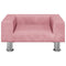 Kinderbank 50x40x26,5 cm fluweel roze