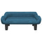 Kinderbank 70x40x24 cm fluweel blauw
