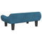 Kinderbank 70x40x24 cm fluweel blauw