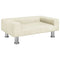 Kinderbank 70x45x26,5 cm fluweel crmekleurig