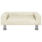 Kinderbank 70x45x26,5 cm fluweel crmekleurig