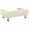 Kinderbank 70x45x26,5 cm fluweel crmekleurig