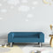 Kinderbank 70x45x26,5 cm fluweel blauw