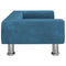 Kinderbank 70x45x26,5 cm fluweel blauw
