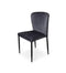 Stapelstoel Brooklyn metalen frame zitting velours Antraciet