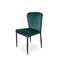 Stapelstoel Brooklyn metalen frame zitting velours Groen