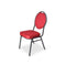 Stapelstoel Sidney stalen frame en foam rug en zitting Rood met gouden puntjes