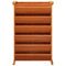 Kruidenbak 6-laags 69x40x101,5 cm massief grenenhout wasbruin