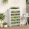 Kruidenbak 6-laags 69x40x101,5 cm massief grenenhout wit
