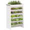 Kruidenbak 6-laags 69x40x101,5 cm massief grenenhout wit