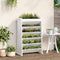 Kruidenbak 6-laags 69x40x101,5 cm massief grenenhout wit
