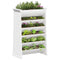 Kruidenbak 6-laags 69x40x101,5 cm massief grenenhout wit