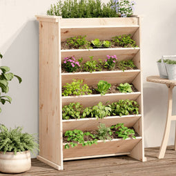 Kruidenbak 6-laags 69x40x101,5 cm massief grenenhout