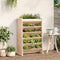 Kruidenbak 6-laags 69x40x101,5 cm massief grenenhout