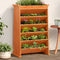 Kruidenbak 6-laags 69x40x101,5 cm massief grenenhout wasbruin