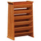 Kruidenbak 6-laags 69x40x101,5 cm massief grenenhout wasbruin
