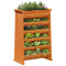 Kruidenbak 6-laags 69x40x101,5 cm massief grenenhout wasbruin