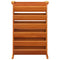 Kruidenbak 6-laags 69x40x101,5 cm massief grenenhout wasbruin