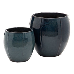 Plantenbakkenset Keramisch Blauw 55 x 55 x 55 cm (2 Stuks)
