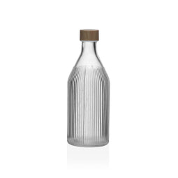 Fles Versa 1 L Strepen Glas Aluminium 9,8 x 25,1 x 9,8 cm