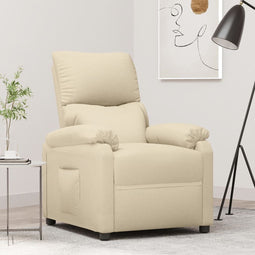Fauteuil verstelbaar stof crmekleurig
