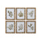 Schilderij Home ESPRIT Groen Beige Gouden Botanische planten 28 x 2,8 x 36 cm (6 Stuks)