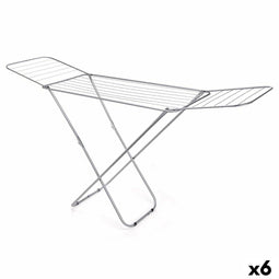 Vouwbare Waslijn Zilverkleurig 183 x 50,5 x 104 cm (6 Stuks)