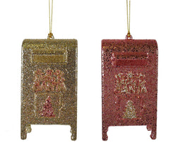 Kurt S. Adler - Ornament acryl rose-goud mailbox l11cm