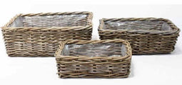 Van der Leeden - Opbergmand Rotan W45D36H15Cm Grijs