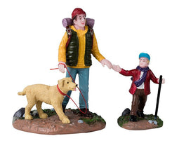 Lemax - Hiking Buddies 12x5x18 cm 2st Kersthuisje