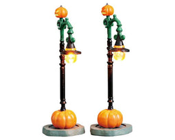 LEMAX - Witch pumpkin patch set of 2 b/o 4.5v