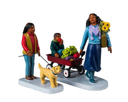 Lemax - Farmer's Market Saturday 12x4x20 cm 2st Kersthuisje