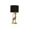 Bureaulamp Home ESPRIT Zwart Gouden 20 x 20 x 53 cm
