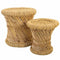 Set van krukken Alexandra House Living Natuurlijk Bamboe Touw 38 x 38 x 38 cm 2 Onderdelen