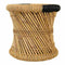 Set van krukken Alexandra House Living Zwart Natuurlijk Bamboe Touw 38 x 38 x 38 cm 2 Onderdelen
