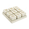 Drie-op-een-rij Spel DKD Home Decor Gouden Ivoor (21 x 21 x 6 cm)