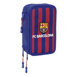Driedubbele Pennenzak F.C. Barcelona 24/25 Kastanjebruin Marineblauw 12,5 x 19,5 x 5,5 cm 36 Onde...