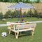 Parasol voor kinderen met houten paal 120x140 cm