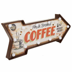 Muurplaat Alexandra House Living Coffee Wit Ijzer 27 x 5 x 65 cm Verlichting
