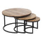 Set van 3 tafels Zwart Natuurlijk 79 x 79 x 48 cm