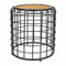 Hoofdtafel Alexandra House Living Bruin Zwart Grijs Ijzer Sparrenhout 44 x 45 x 44 cm