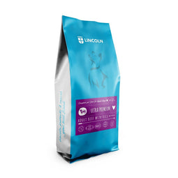 LINCOLN Ultra premium Adult Large and medium Beef with rice - droog hondenvoer - 12kg